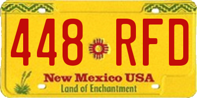 NM license plate 448RFD