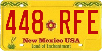 NM license plate 448RFE