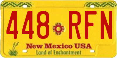 NM license plate 448RFN