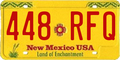 NM license plate 448RFQ