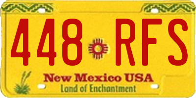 NM license plate 448RFS
