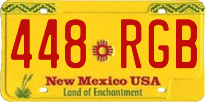 NM license plate 448RGB