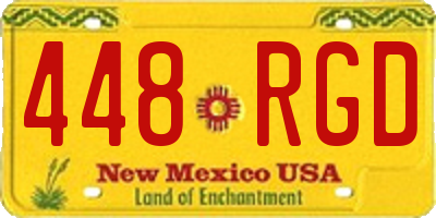 NM license plate 448RGD