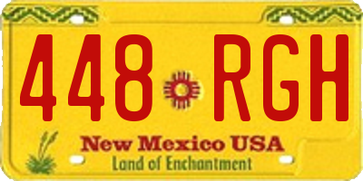 NM license plate 448RGH