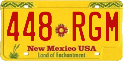 NM license plate 448RGM