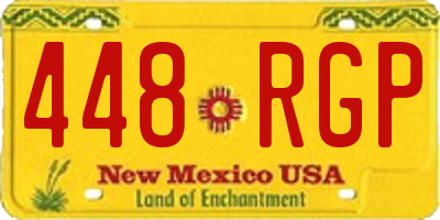 NM license plate 448RGP