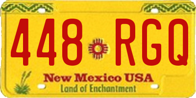 NM license plate 448RGQ