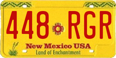NM license plate 448RGR