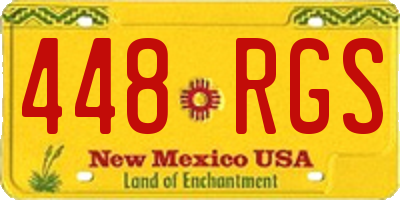 NM license plate 448RGS