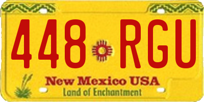 NM license plate 448RGU