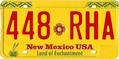 NM license plate 448RHA