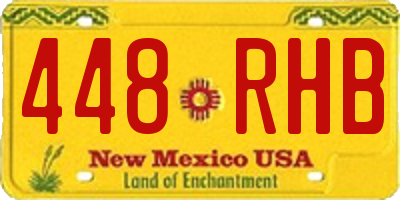 NM license plate 448RHB