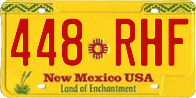 NM license plate 448RHF
