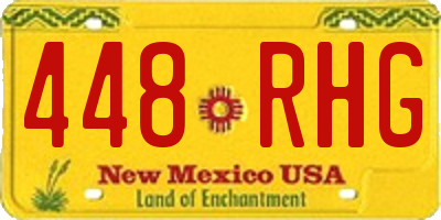 NM license plate 448RHG