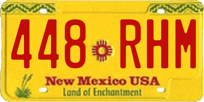 NM license plate 448RHM