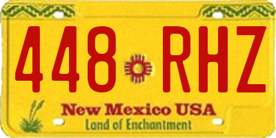 NM license plate 448RHZ