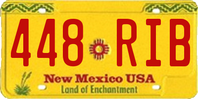 NM license plate 448RIB