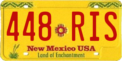 NM license plate 448RIS