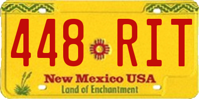 NM license plate 448RIT