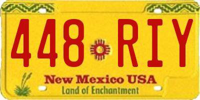 NM license plate 448RIY