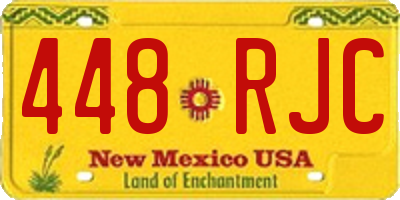 NM license plate 448RJC