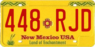 NM license plate 448RJD