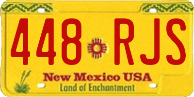 NM license plate 448RJS
