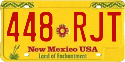 NM license plate 448RJT