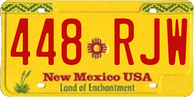 NM license plate 448RJW