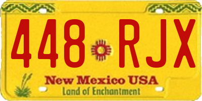 NM license plate 448RJX