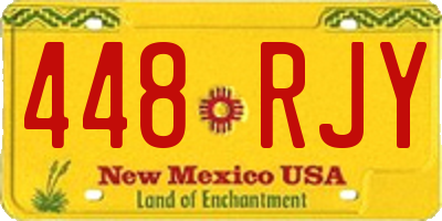 NM license plate 448RJY
