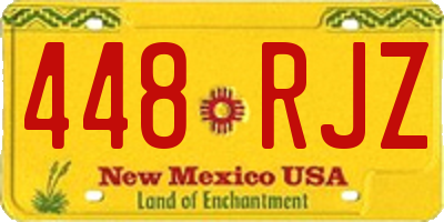 NM license plate 448RJZ