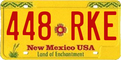 NM license plate 448RKE