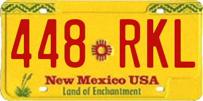 NM license plate 448RKL