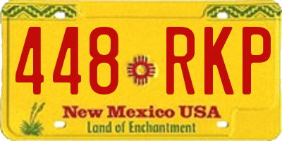 NM license plate 448RKP