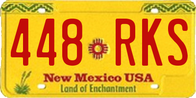 NM license plate 448RKS