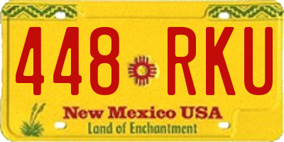 NM license plate 448RKU