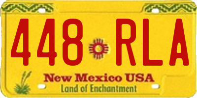 NM license plate 448RLA