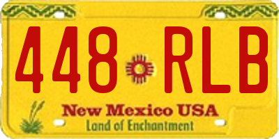 NM license plate 448RLB