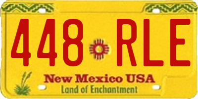 NM license plate 448RLE