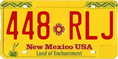 NM license plate 448RLJ