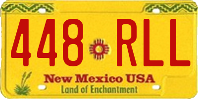 NM license plate 448RLL