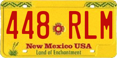 NM license plate 448RLM