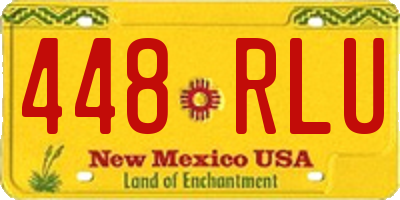 NM license plate 448RLU
