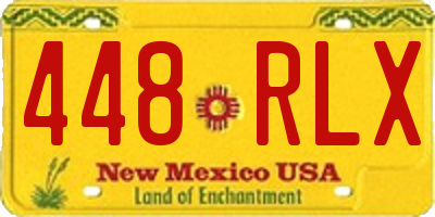 NM license plate 448RLX