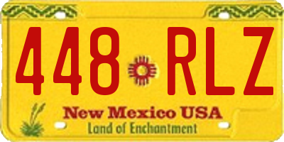 NM license plate 448RLZ