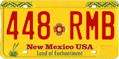 NM license plate 448RMB