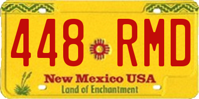 NM license plate 448RMD