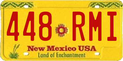 NM license plate 448RMI
