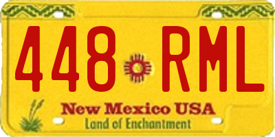 NM license plate 448RML